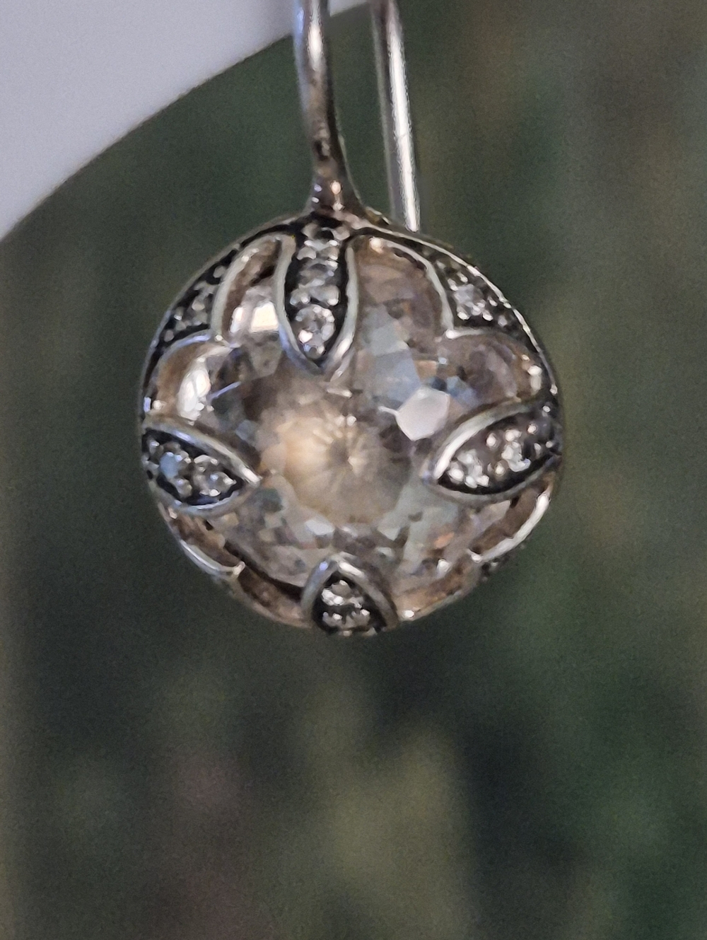 Thomas Sabo Sterling Silver Crystal Lotus Drop Earrings